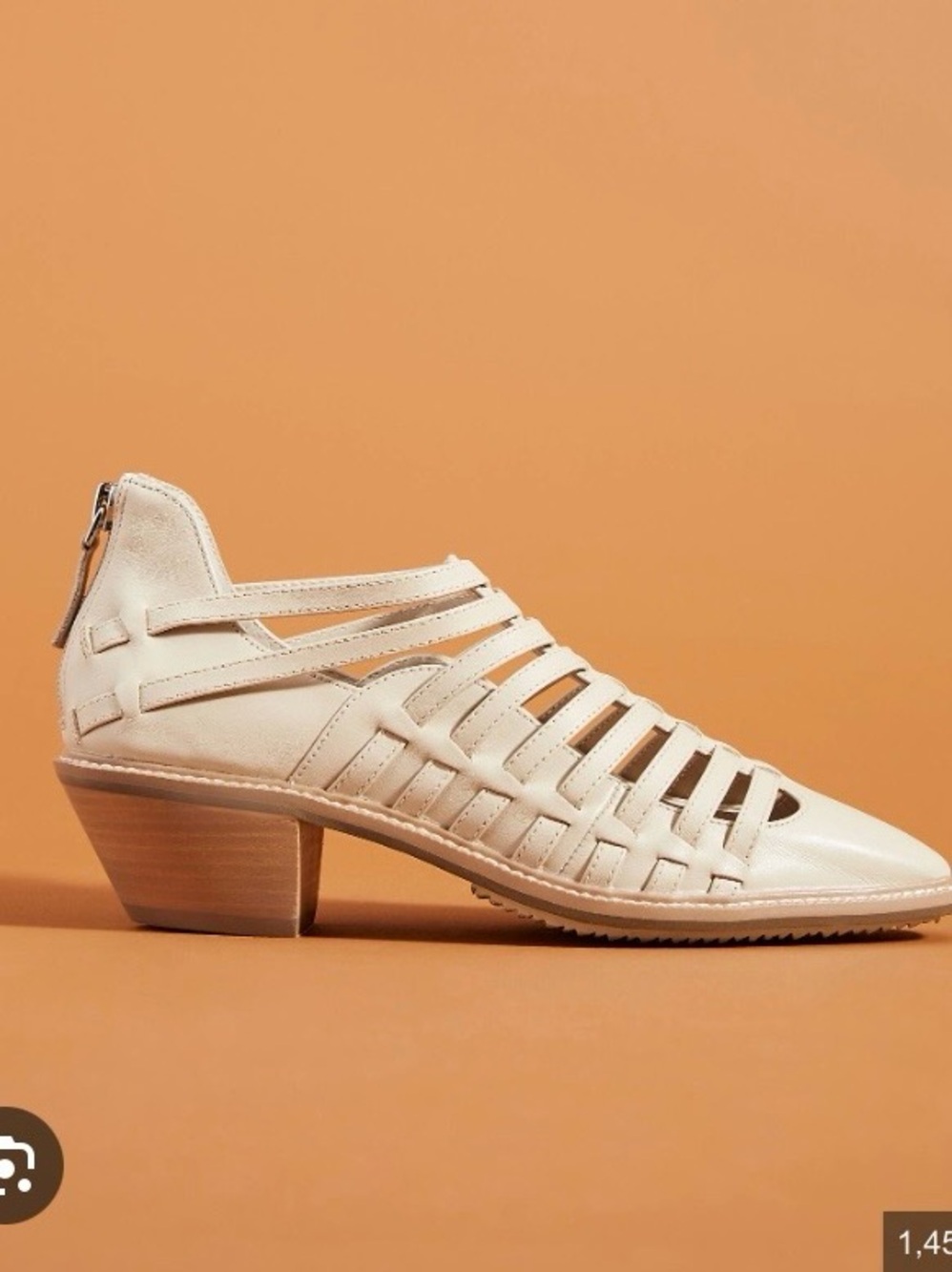 Kelsi Dagger Clinton 
 Cream Cutout Leather Low Heel Loafers
